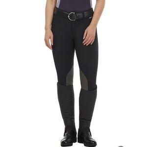 Kerrits Dynamic Extreme Knee Patch Breeches Black Womens Small Equestrian Riding